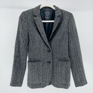 Aritzia Talula Grey Tweed Wool/Silk Blend 2 Button Blazer Jacket, Women's 0